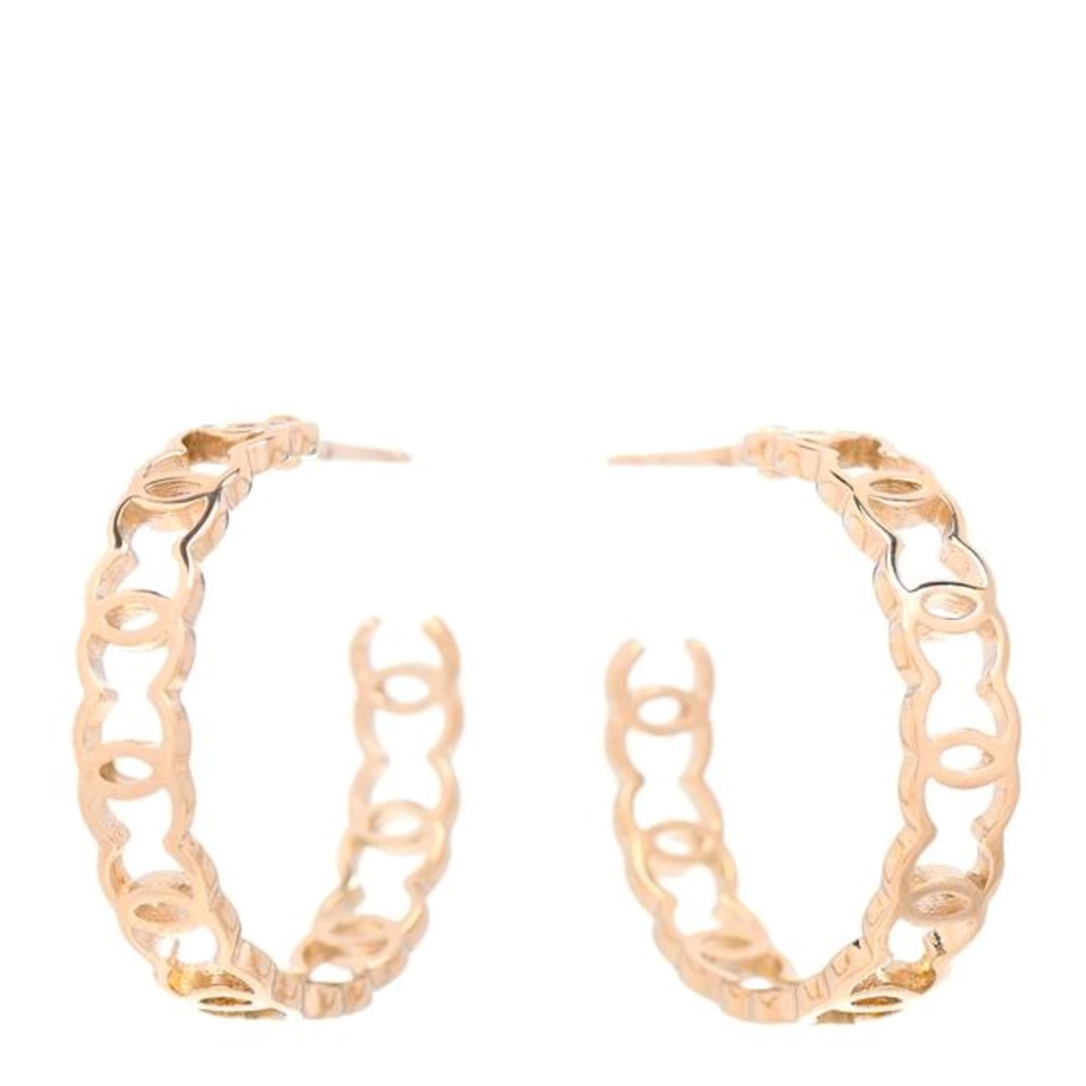 Chanel CC Hoop Earrings